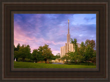 Load image into Gallery viewer, Seattle Evening Panorama Open Edition Canvas / 12 X 18 Brown Frame Art
