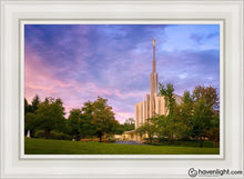 Load image into Gallery viewer, Seattle Evening Panorama Open Edition Canvas / 24 X 36 White Frame Art
