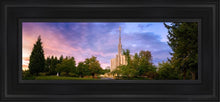 Load image into Gallery viewer, Seattle Evening Panorama Open Edition Canvas / 6 X 18 Black Frame Art
