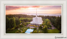 Load image into Gallery viewer, Seattle From On High Open Edition Canvas / 15 X 30 White Frame Art

