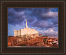 Load image into Gallery viewer, Snowflake Stairway To Heaven Open Edition Canvas / 11 X 14 Brown Frame Art
