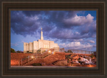 Load image into Gallery viewer, Snowflake Stairway To Heaven Open Edition Canvas / 24 X 36 Brown Frame Art
