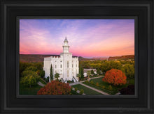 Load image into Gallery viewer, St. George Aerial Sunset Open Edition Canvas / 12 X 18 Black Frame Art
