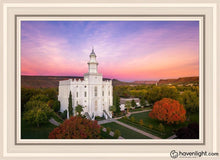 Load image into Gallery viewer, St. George Aerial Sunset Open Edition Canvas / 20 X 30 White Frame Art
