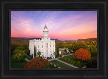 Load image into Gallery viewer, St. George Aerial Sunset Open Edition Canvas / 24 X 36 Black Frame Art
