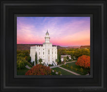 Load image into Gallery viewer, St. George Aerial Sunset Open Edition Canvas / 8 X 10 Black Frame Art
