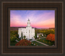 Load image into Gallery viewer, St. George Aerial Sunset Open Edition Canvas / 8 X 10 Brown Frame Art
