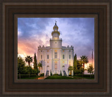 Load image into Gallery viewer, St. George Afterglow Open Edition Canvas / 8 X 10 Brown Frame Art
