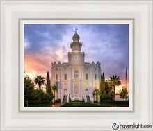 Load image into Gallery viewer, St. George Afterglow Open Edition Canvas / 8 X 10 White Frame Art
