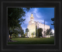 Load image into Gallery viewer, St. George Blue Hour Panorama Open Edition Canvas / 11 X 14 Black Frame Art
