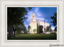 Load image into Gallery viewer, St. George Blue Hour Panorama Open Edition Canvas / 14 X 21 White Frame Art
