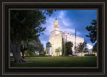 Load image into Gallery viewer, St. George Blue Hour Panorama Open Edition Canvas / 20 X 30 Black Frame Art
