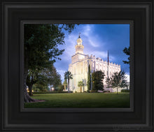 Load image into Gallery viewer, St. George Blue Hour Panorama Open Edition Canvas / 8 X 10 Black Frame Art
