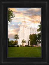 Load image into Gallery viewer, St. George Temple We Shall Seek Him Open Edition Canvas / 12 X 18 Black Frame Art
