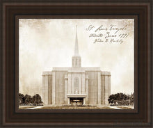 Load image into Gallery viewer, St. Louis Vintage Open Edition Canvas / 11 X 14 Brown Frame Art
