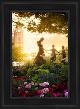 Load image into Gallery viewer, Temple Square Ring Around The Rosies Open Edition Canvas / 14 X 21 Black Frame Art
