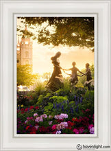 Load image into Gallery viewer, Temple Square Ring Around The Rosies Open Edition Canvas / 14 X 21 White Frame Art
