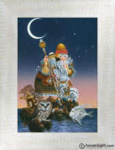 Load image into Gallery viewer, The Man Who Minds The Moon Open Edition Print / 5 X 7 Frame W 6.5 8.5 Art
