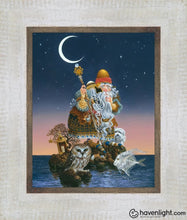 Load image into Gallery viewer, The Man Who Minds The Moon Open Edition Print / 8 X 10 Frame W 11.5 13.5 Art
