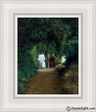 Load image into Gallery viewer, The Road To Emmaus Open Edition Canvas / 8 X 10 White Frame Art
