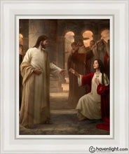 Load image into Gallery viewer, Though Your Sins Be As Scarlet Open Edition Canvas / 11 X 14 White Frame Art
