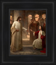 Load image into Gallery viewer, Though Your Sins Be As Scarlet Open Edition Canvas / 8 X 10 Black Frame Art

