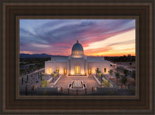 Load image into Gallery viewer, Tucson From On High Open Edition Canvas / 12 X 18 Brown Frame Art
