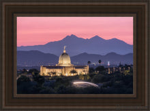 Load image into Gallery viewer, Tucson Purple Mountain Majesty Open Edition Canvas / 14 X 21 Brown Frame Art
