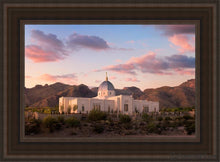 Load image into Gallery viewer, Tucson That The Lost May Be Found Open Edition Canvas / 14 X 21 Brown Frame Art
