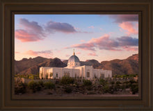 Load image into Gallery viewer, Tucson That The Lost May Be Found Open Edition Canvas / 20 X 30 Brown Frame Art
