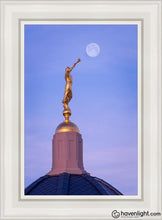 Load image into Gallery viewer, Tucson Trumpet Moon Open Edition Canvas / 14 X 21 White Frame Art
