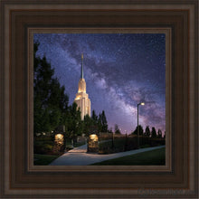 Load image into Gallery viewer, Twin Falls Celestial Open Edition Canvas / 12 X Brown Frame Art
