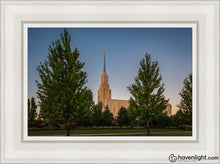Load image into Gallery viewer, Twin Falls Green Glory Open Edition Canvas / 12 X 18 White Frame Art
