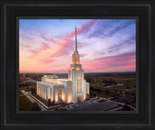Load image into Gallery viewer, Twin Falls Sunset Aerial Open Edition Canvas / 11 X 14 Black Frame Art

