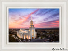 Load image into Gallery viewer, Twin Falls Sunset Aerial Open Edition Canvas / 12 X 18 White Frame Art
