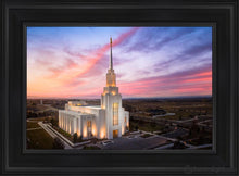Load image into Gallery viewer, Twin Falls Sunset Aerial Open Edition Canvas / 14 X 21 Black Frame Art
