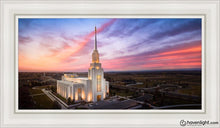 Load image into Gallery viewer, Twin Falls Sunset Aerial Open Edition Canvas / 15 X 30 White Frame Art
