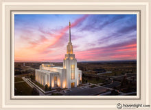 Load image into Gallery viewer, Twin Falls Sunset Aerial Open Edition Canvas / 20 X 30 White Frame Art
