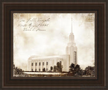 Load image into Gallery viewer, Twin Falls Vintage Open Edition Canvas / 11 X 14 Brown Frame Art
