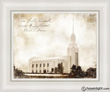 Load image into Gallery viewer, Twin Falls Vintage Open Edition Canvas / 11 X 14 White Frame Art
