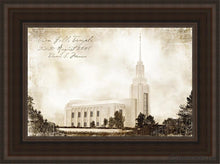 Load image into Gallery viewer, Twin Falls Vintage Open Edition Canvas / 12 X 18 Brown Frame Art
