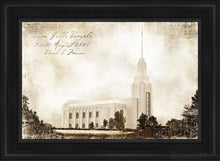 Load image into Gallery viewer, Twin Falls Vintage Open Edition Canvas / 24 X 36 Black Frame Art
