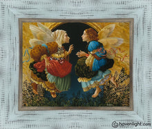 Load image into Gallery viewer, Two Angels Discussing Botticelli Open Edition Print / 10 X 8 Frame B 13.5 11.5 Art
