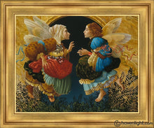 Load image into Gallery viewer, Two Angels Discussing Botticelli Open Edition Print / 10 X 8 Frame G 12 Art
