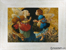 Load image into Gallery viewer, Two Angels Discussing Botticelli Open Edition Print / 7 X 5 Frame W 8.5 6.5 Art
