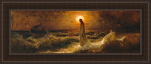 Load image into Gallery viewer, Walking On Water Open Edition Canvas / 12 X 36 Brown Frame Art
