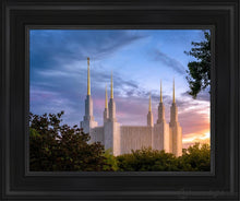 Load image into Gallery viewer, Washington Dc Last Sunset Open Edition Canvas / 11 X 14 Black Frame Art
