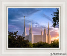 Load image into Gallery viewer, Washington Dc Last Sunset Open Edition Canvas / 11 X 14 White Frame Art
