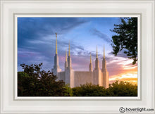 Load image into Gallery viewer, Washington Dc Last Sunset Open Edition Canvas / 14 X 21 White Frame Art
