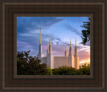 Load image into Gallery viewer, Washington Dc Last Sunset Open Edition Canvas / 8 X 10 Brown Frame Art
